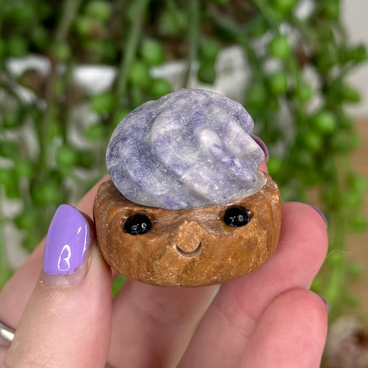 Jasper / Purple Jade Cupcake Pet Rock (T321)