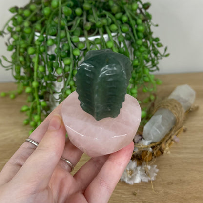 Rose Quartz / Green Aventurine Cactus (O956) (O955)