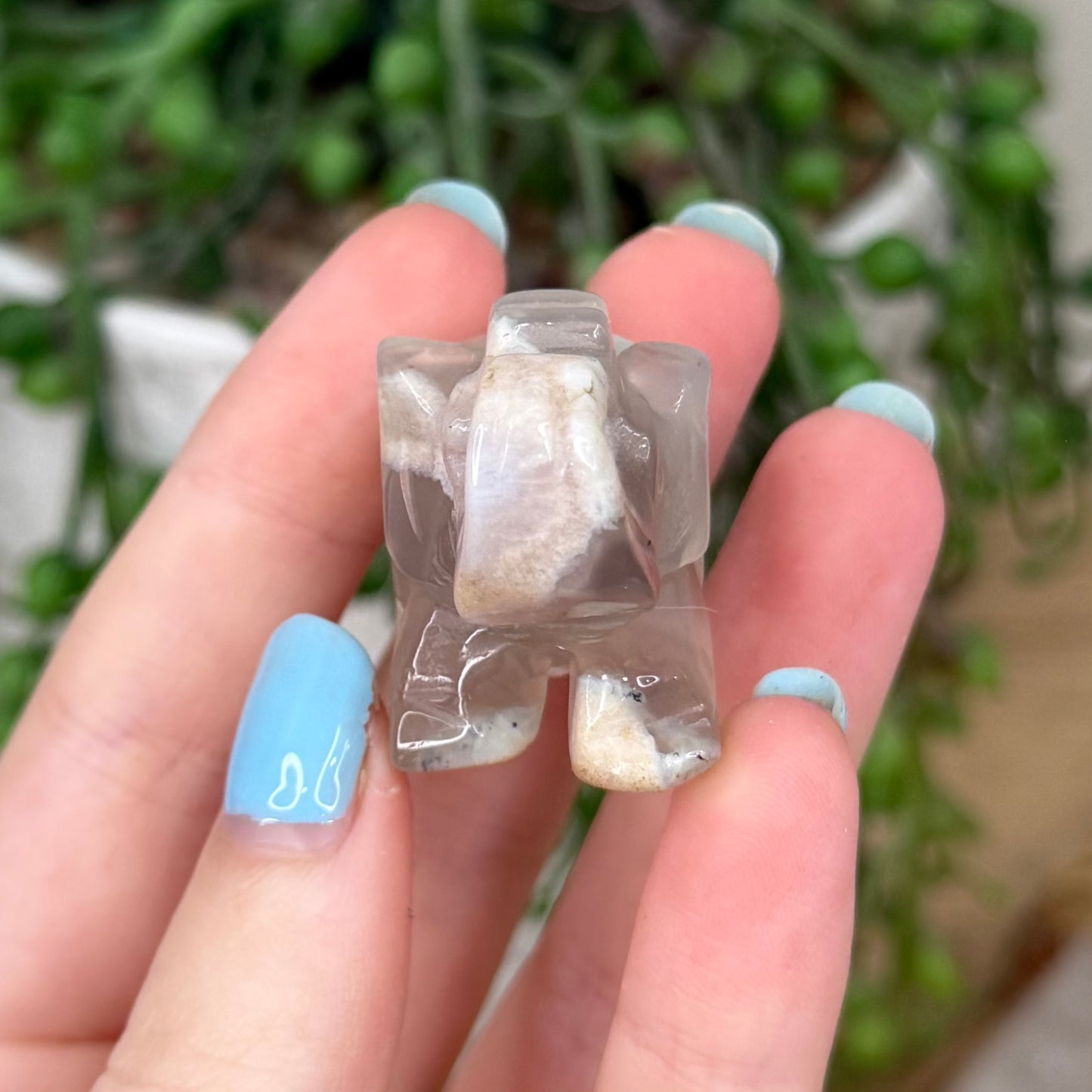 Flower Agate Elephant (Z170)