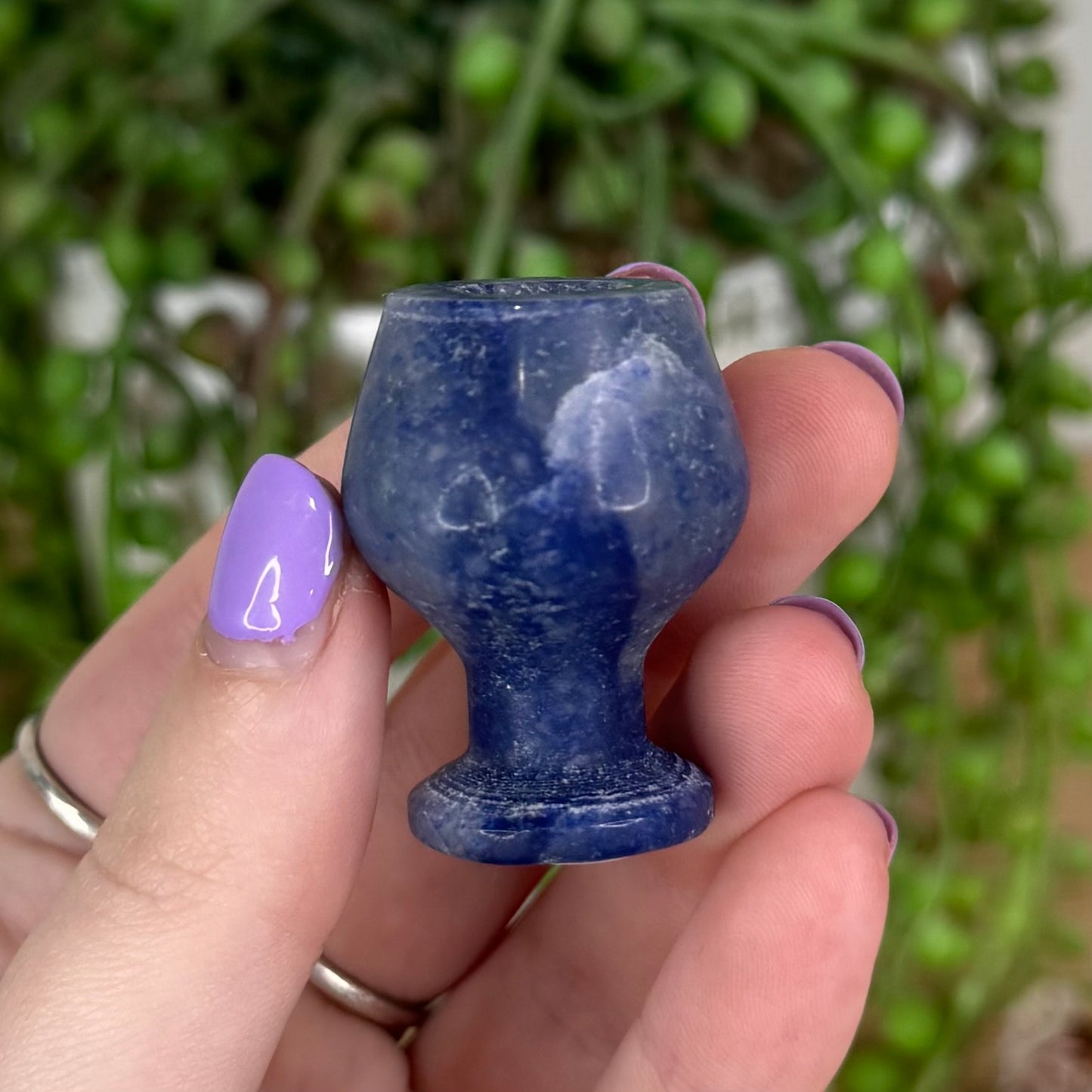 Blue Aventurine Wine Glass (T464)