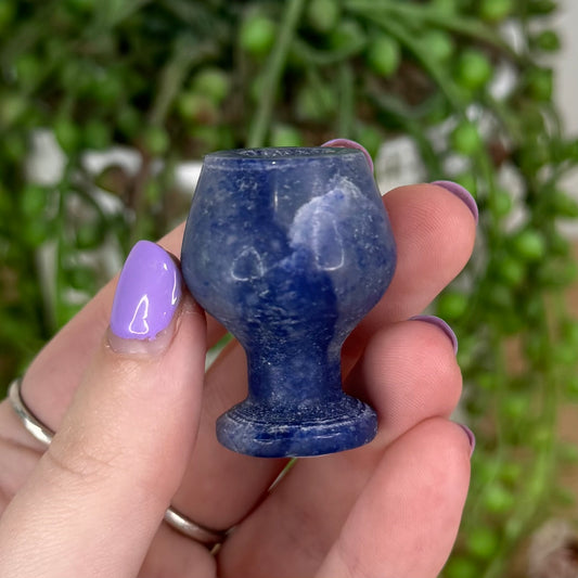 Blue Aventurine Wine Glass (T464)