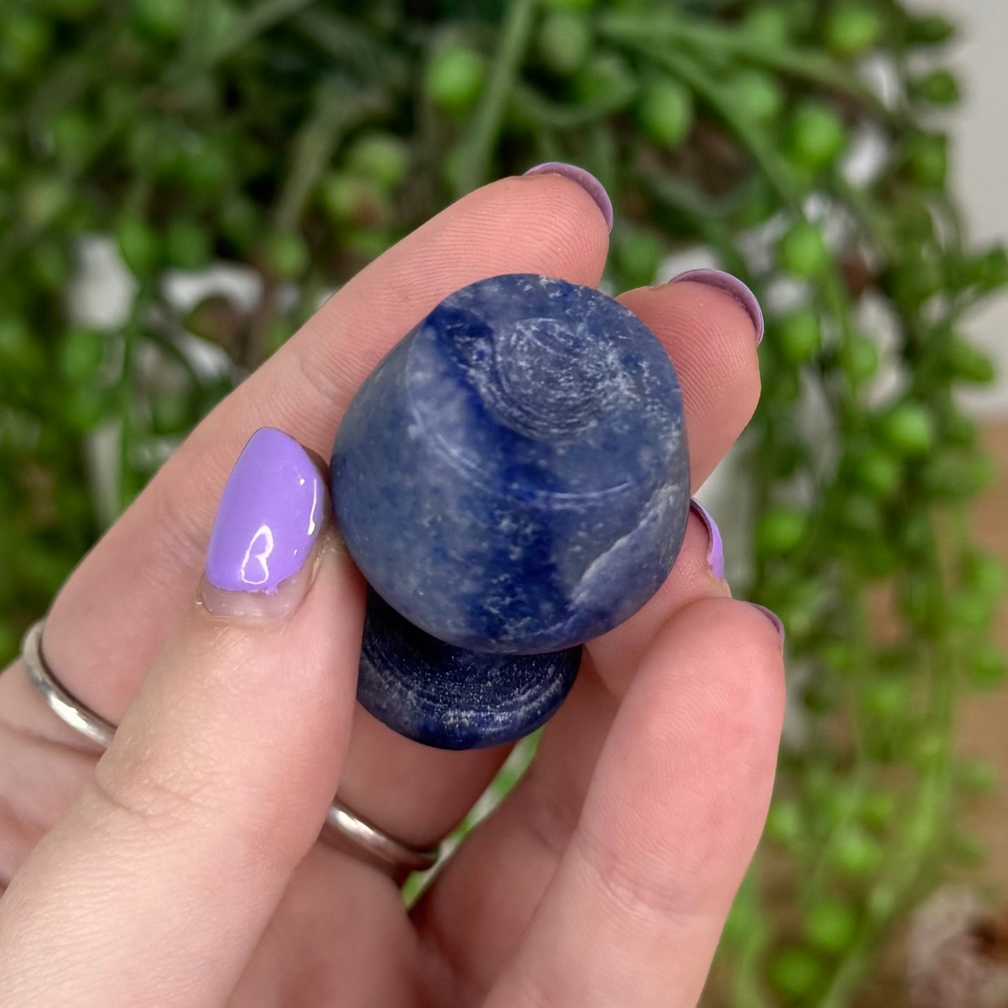 Blue Aventurine Wine Glass (T464)