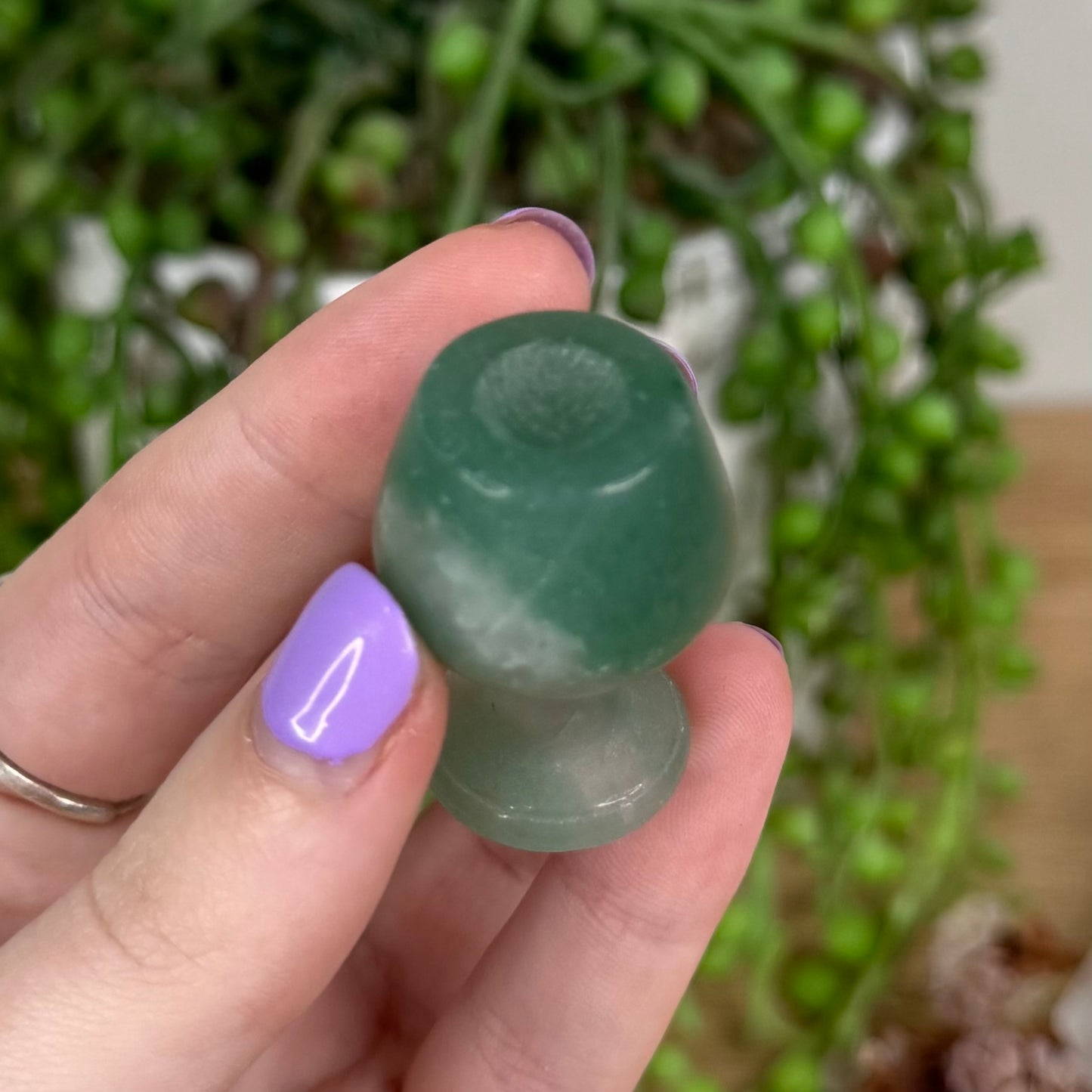 Green Aventurine Wine Glass (T456)