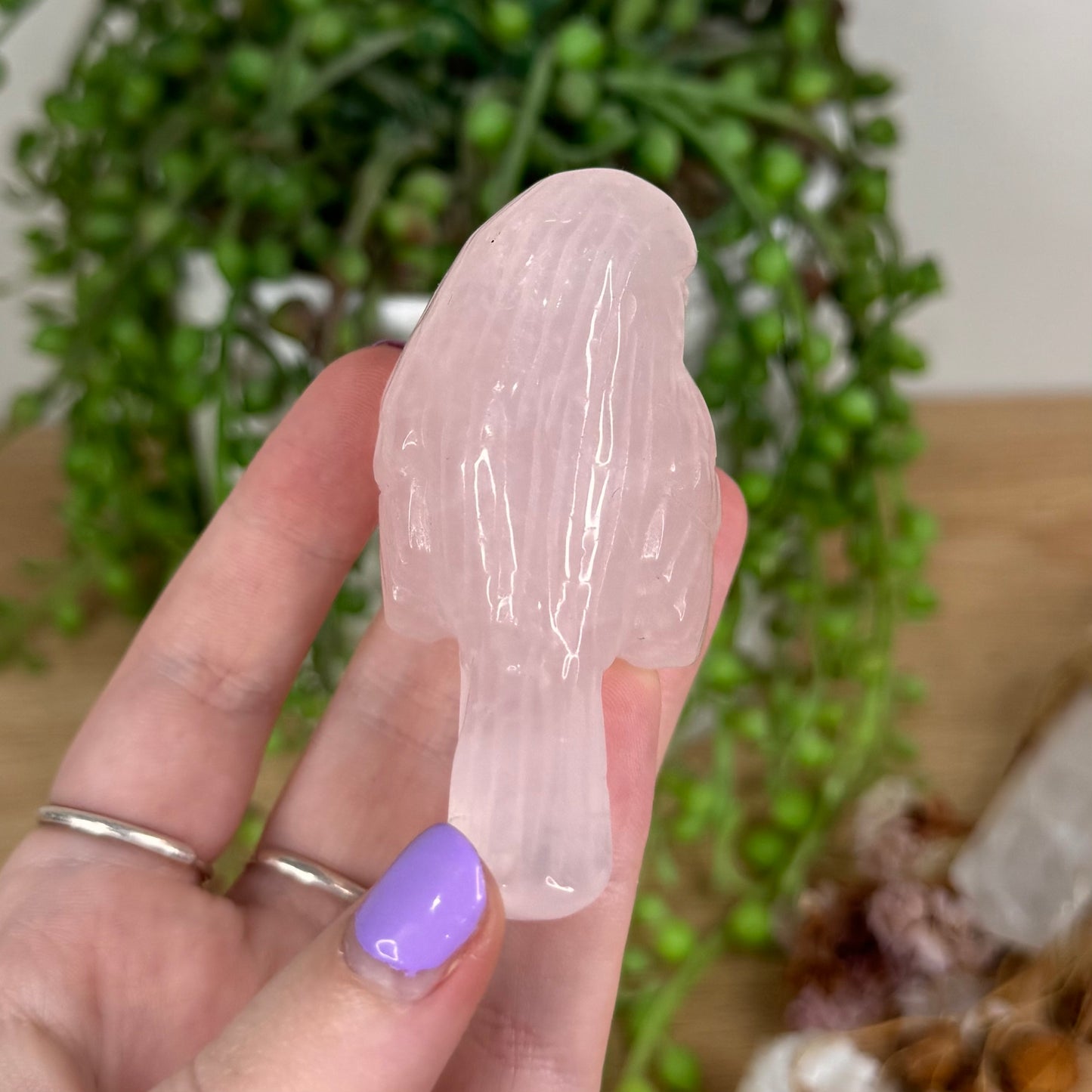 Rose Quartz Bird (T445)