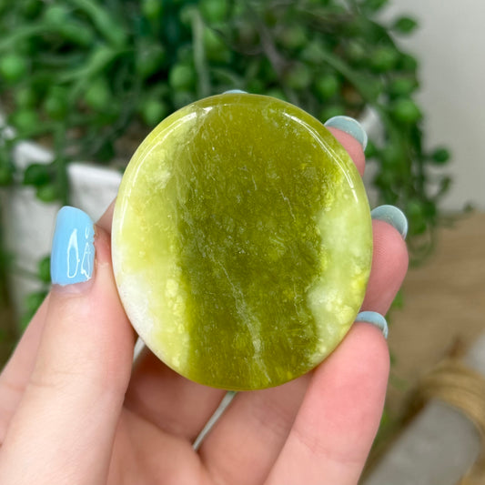 Green Jade Flat Stone