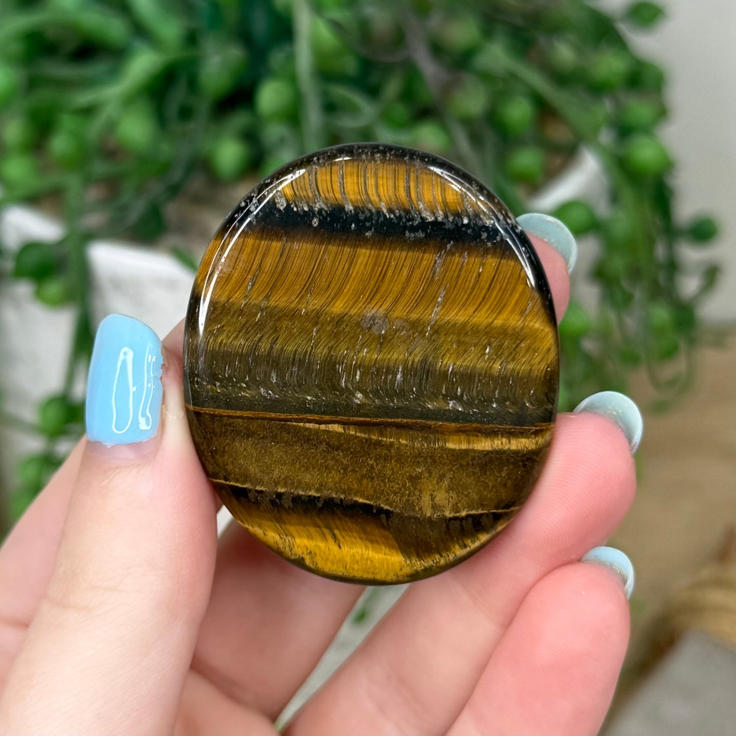 Tiger Eye Flat Stone