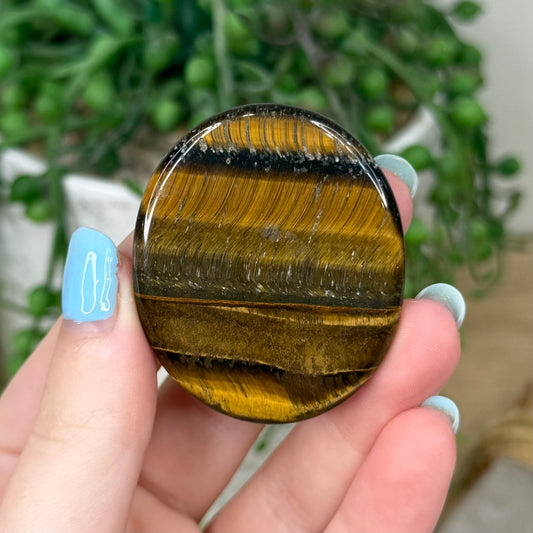 Tiger Eye Flat Stone