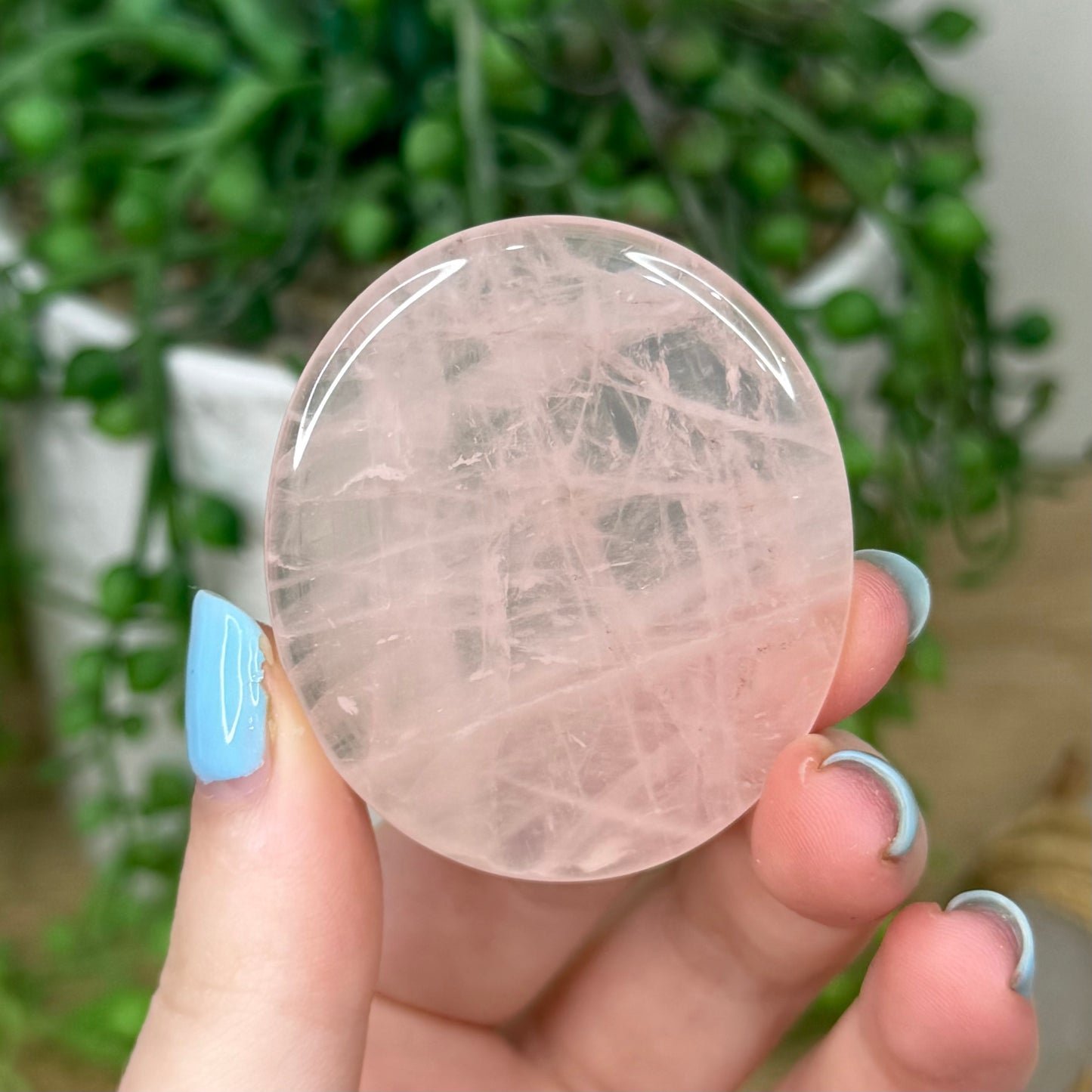 Rose Quartz Flat Stone