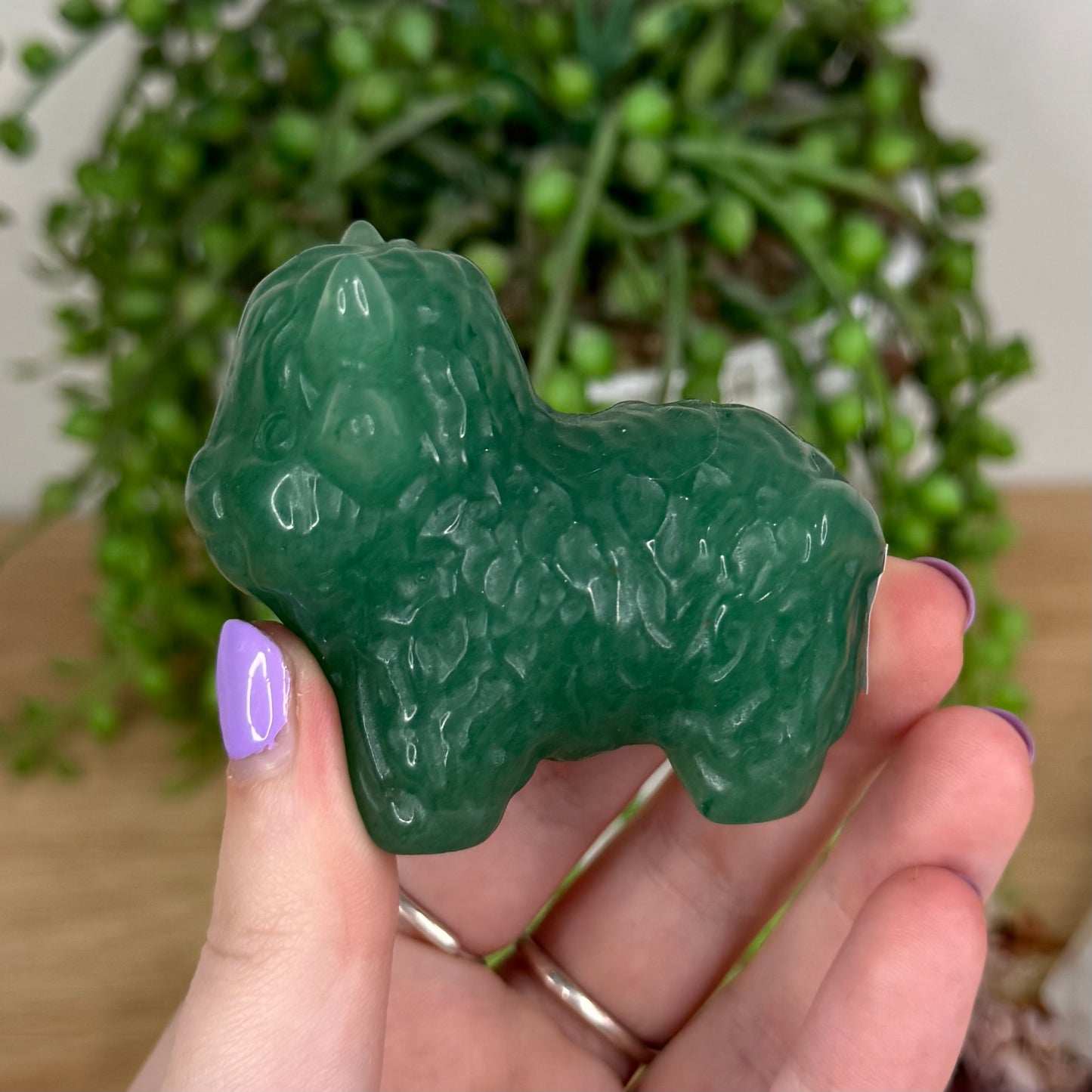 Green Aventurine Highland Cow (T487)