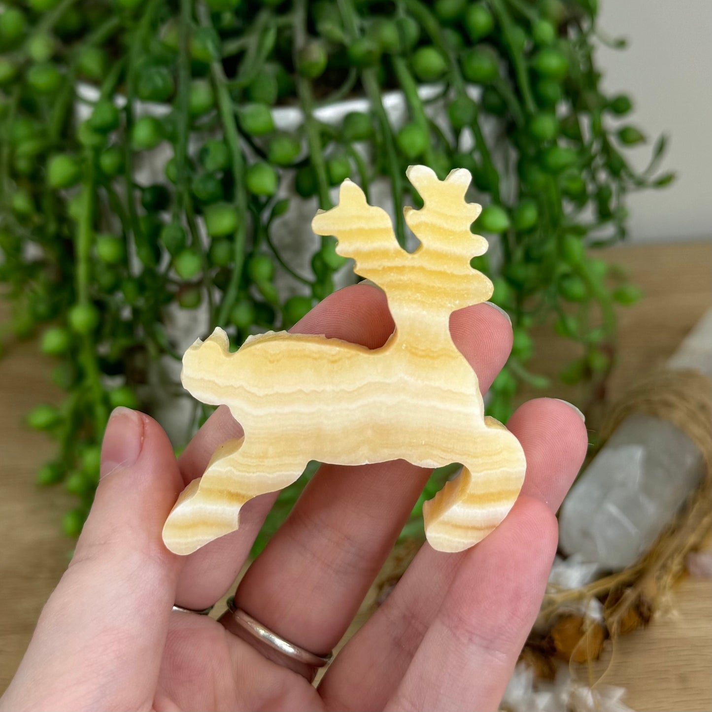 Yellow Calcite Reindeer (I295)