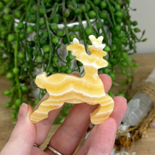 Yellow Calcite Reindeer (I297)