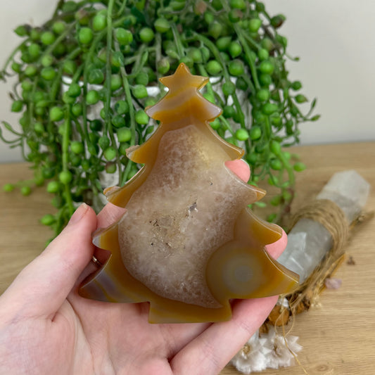 Druzy Agatę Christmas Tree (H896)