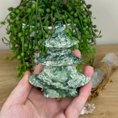 Green Spot Jasper Christmas Tree 1