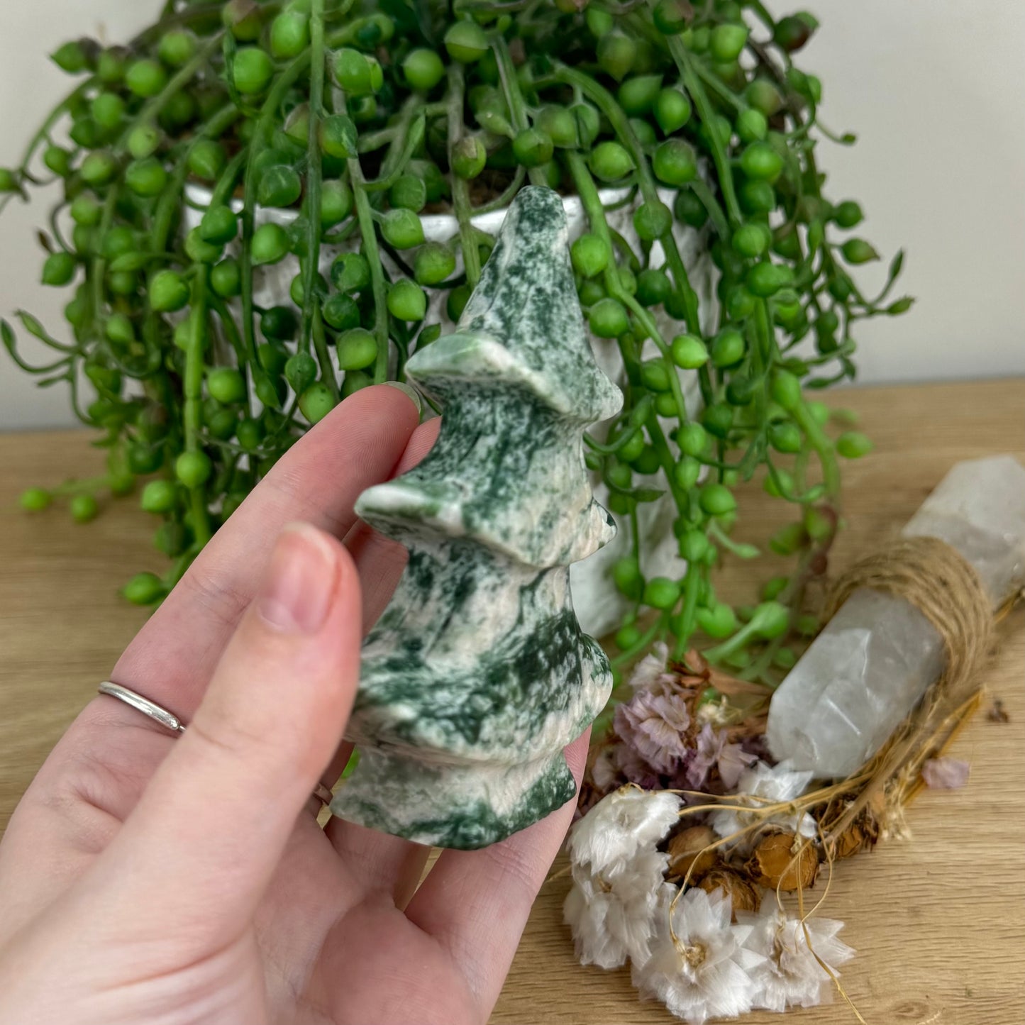 Green Spot Jasper Christmas Tree 2