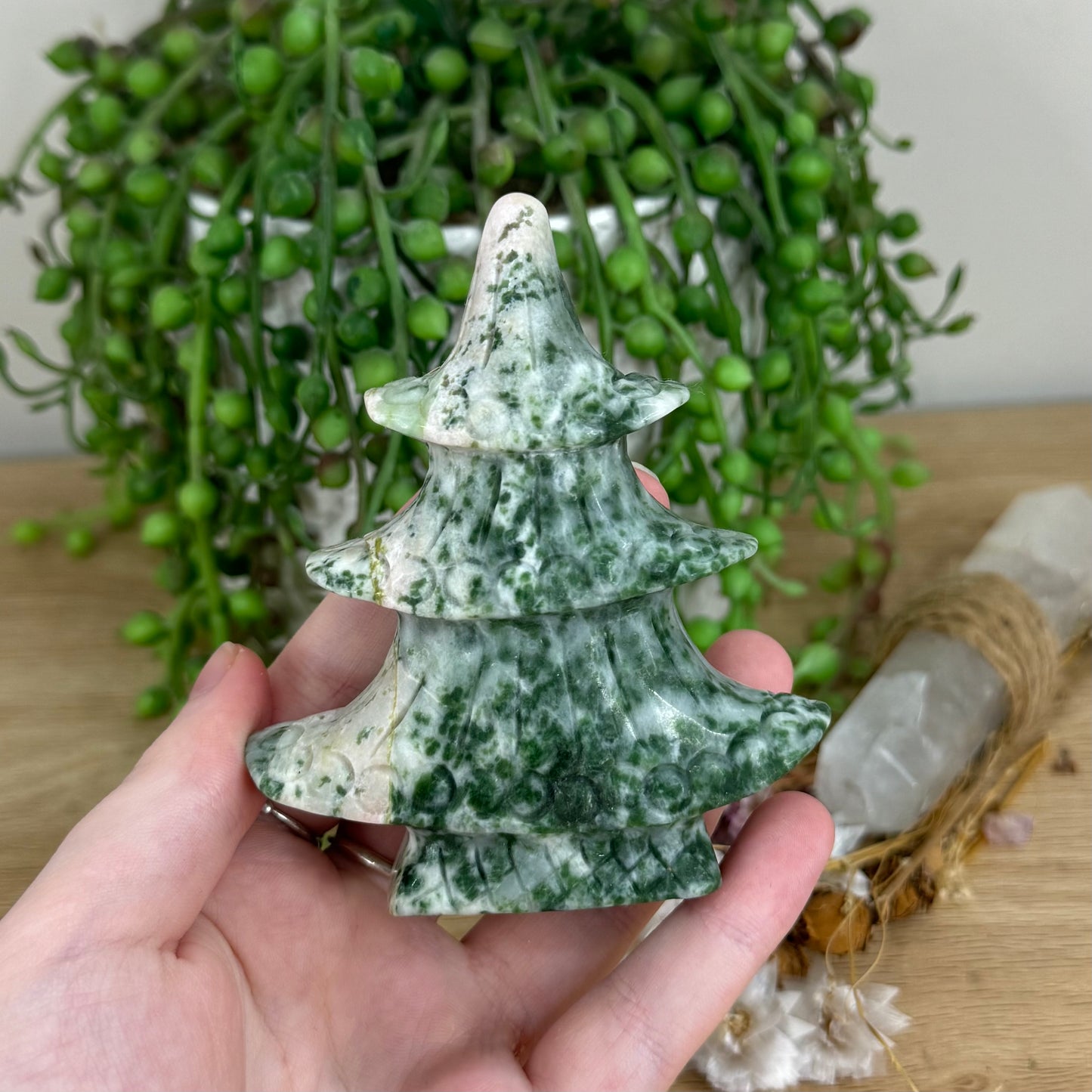 Green Spot Jasper Christmas Tree 5