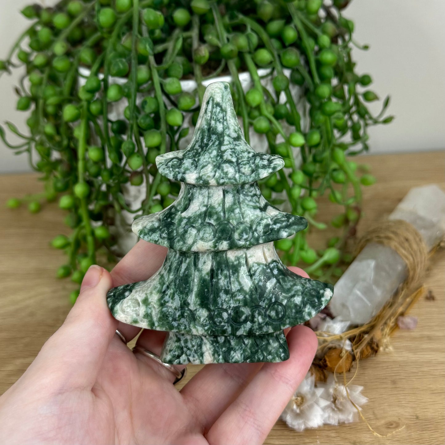 Green Spot Jasper Christmas Tree 8