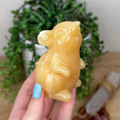 Yellow Calcite Mouse (Z233)
