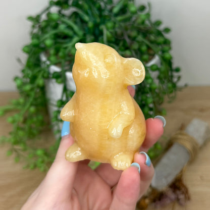 Yellow Calcite Mouse (Z233)