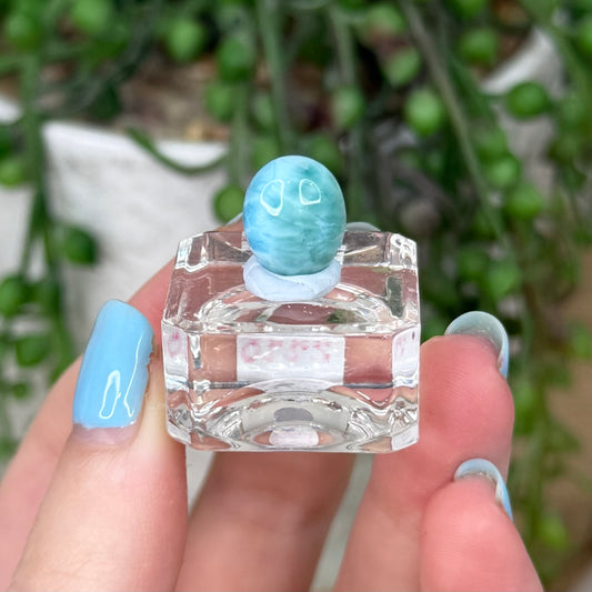 Larimar Cabochon On Stand (Z220)