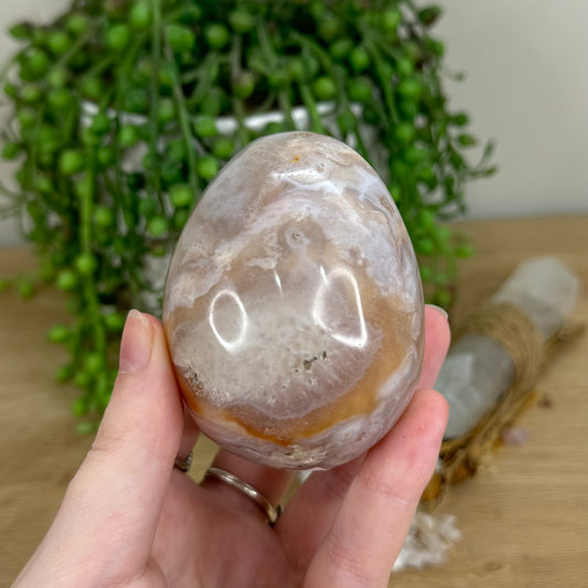 Flower Agate Egg (E107)