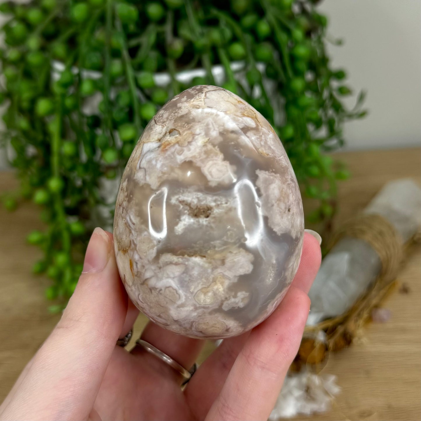 Flower Agate Egg (E106)