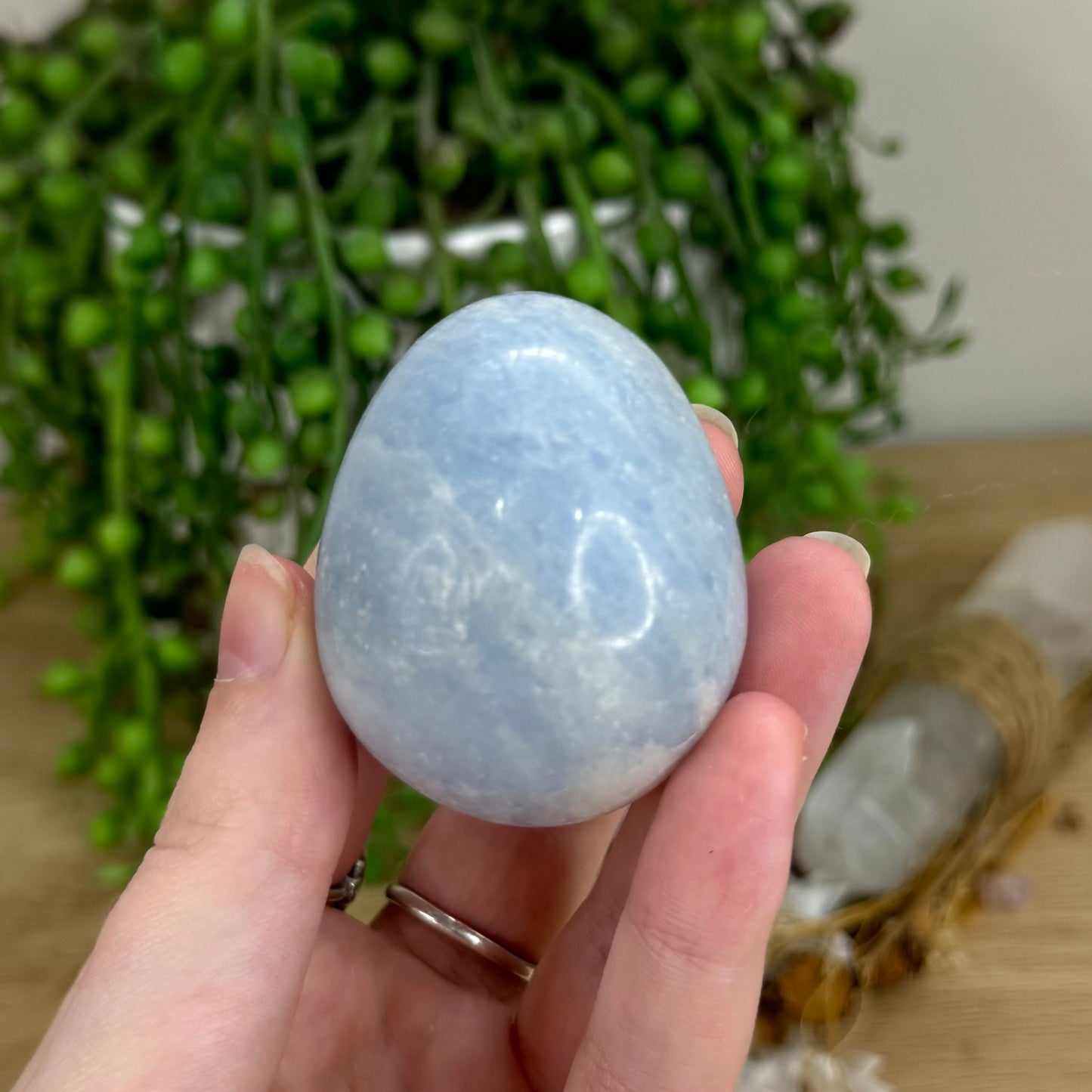 Blue Calcite Egg (G442) (G438) (G440) (G437) (G443) (G439)