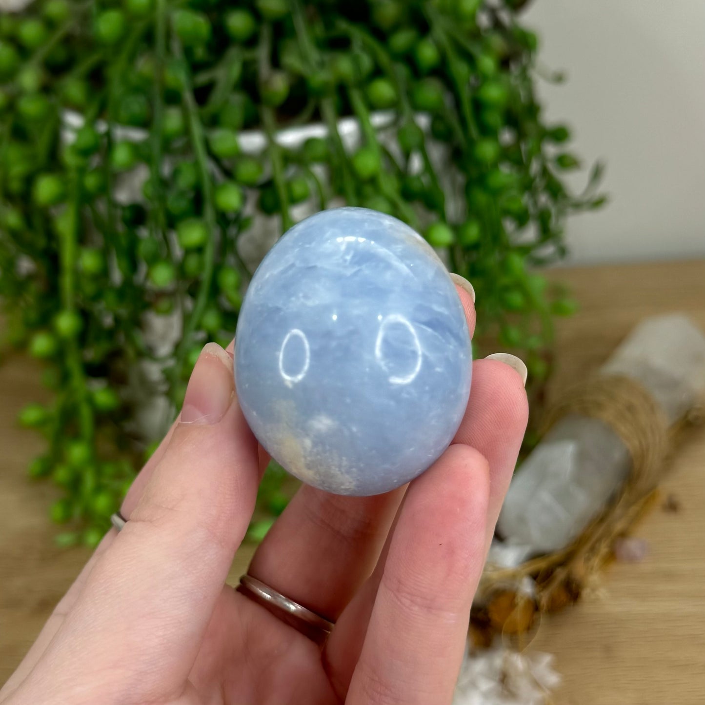 Blue Calcite Egg (G445)