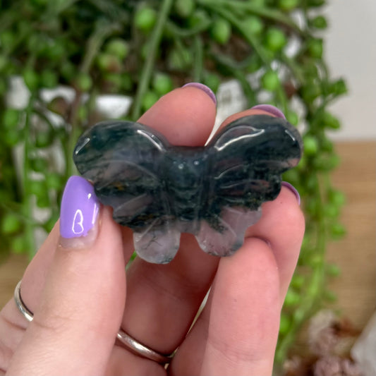 Moss Agate Butterfly (T289)