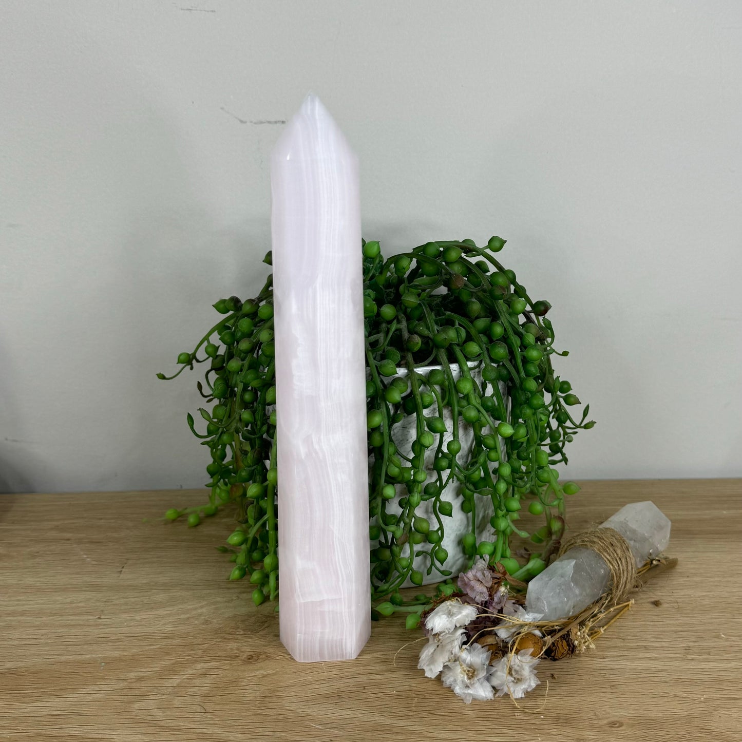 Pink Mangano Calcite Tower (O974)