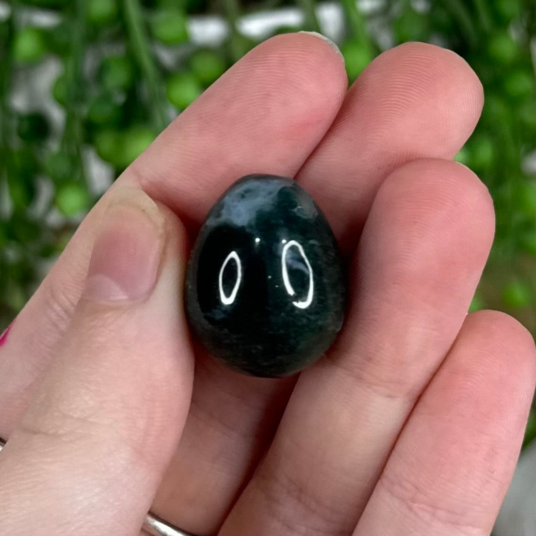 Moss Agate Tiny Egg