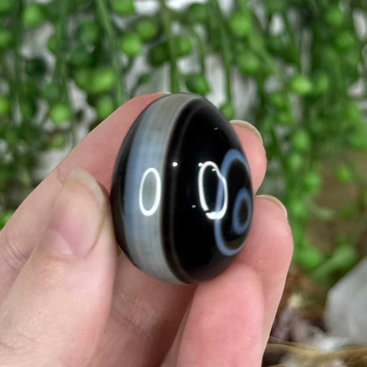 Black Agate Mini Egg (G348)