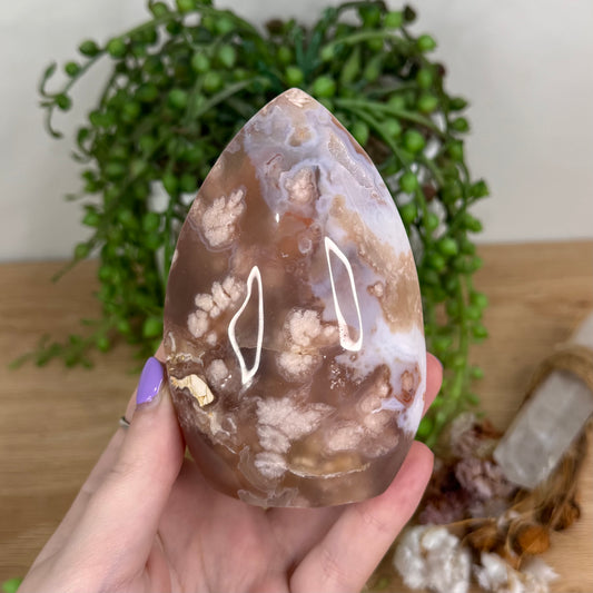 Pink Amethyst / Flower Agate Arch Free Form (T761)