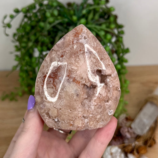 Pink Amethyst / Flower Agate Arch Free Form (T758)