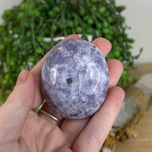 Lepidolite Palm Stone (P46)