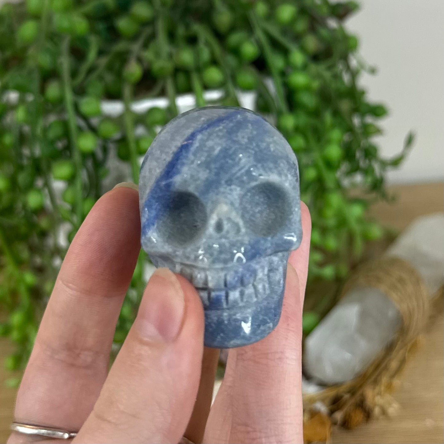 Blue Aventurine Skull (P84)