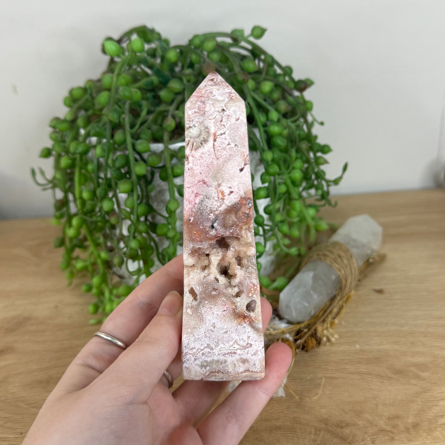 Pink Indonesian Agate Tower (P15)