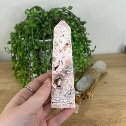 Pink Indonesian Agate Tower (P15)