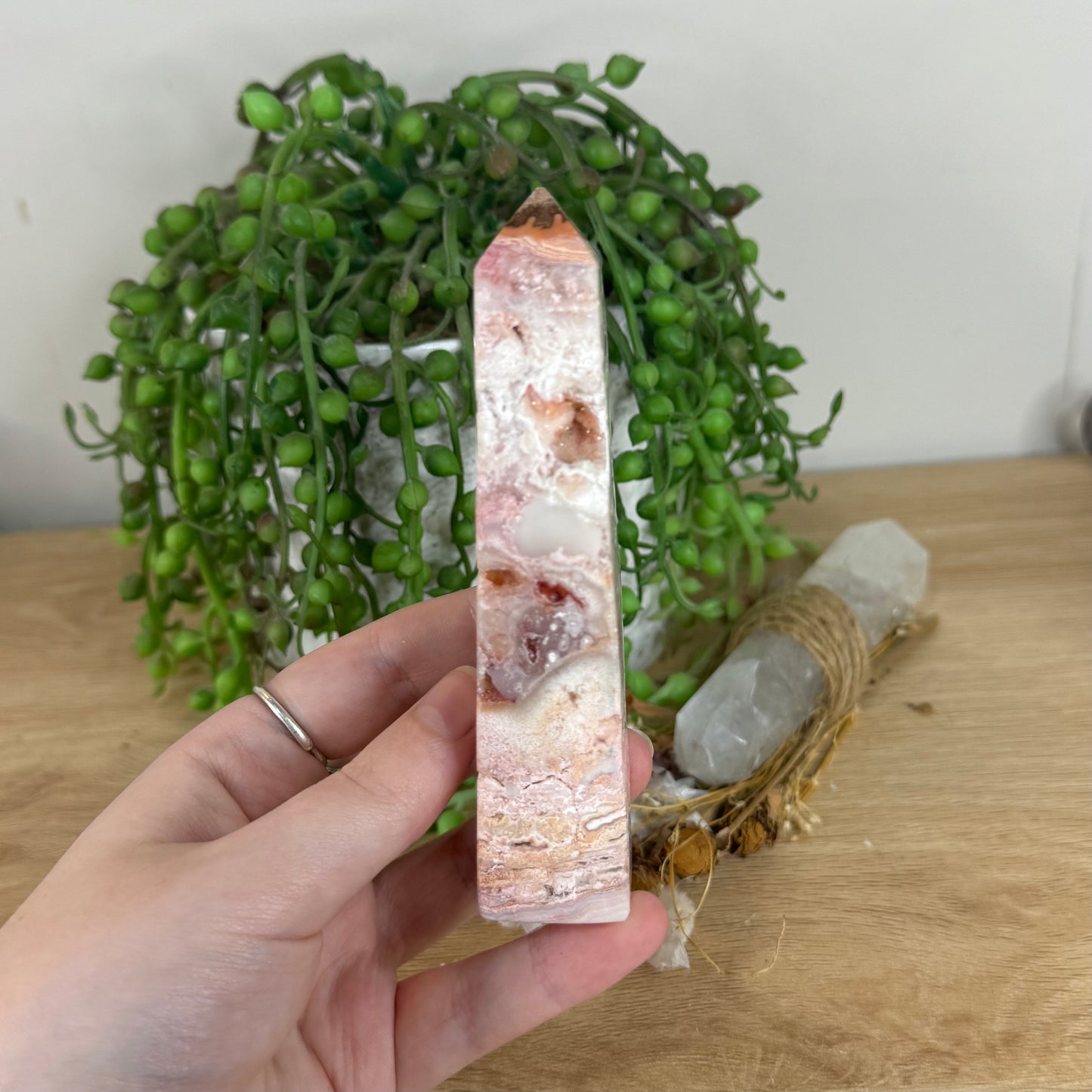 Pink Indonesian Agate Tower (P20)