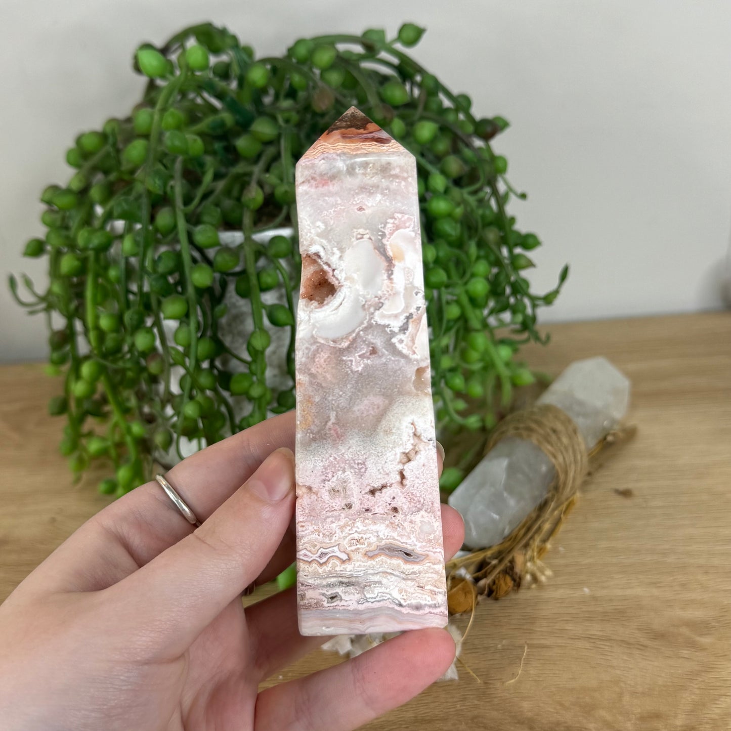 Pink Indonesian Agate Tower (P20)