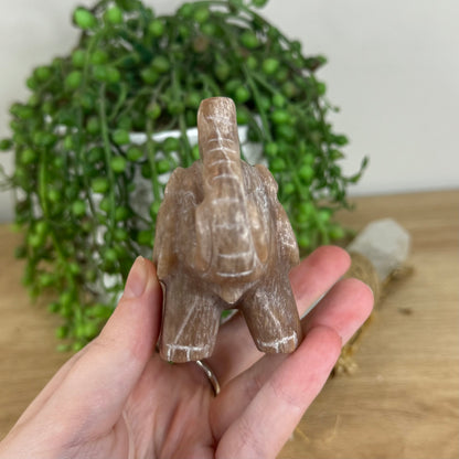 Peach Moonstone Elephant (P75)