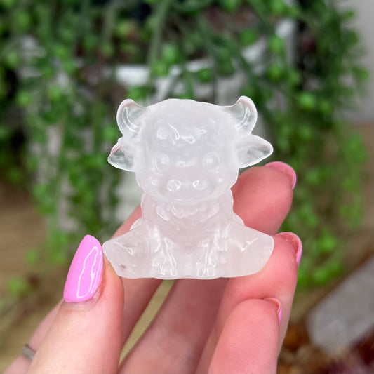 Clear Quartz Highland Cow (Z515)