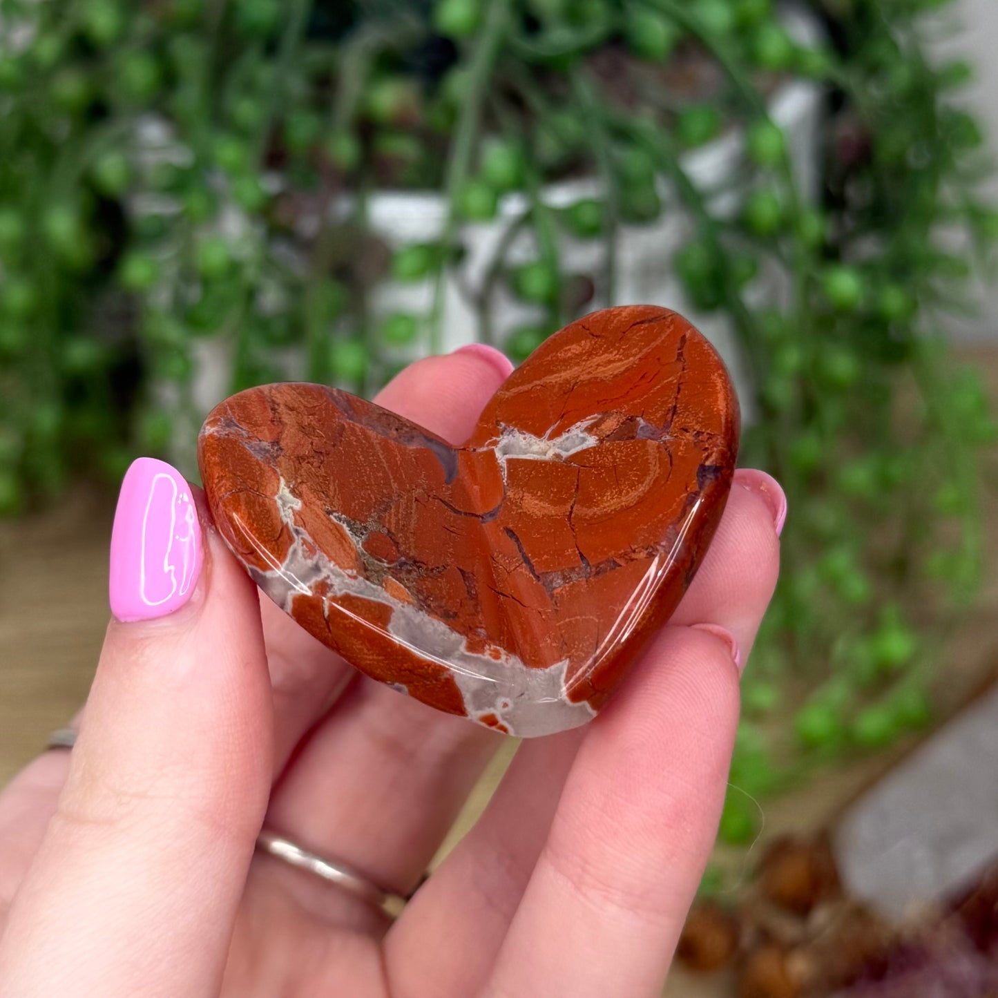 Red Jasper 3D Heart (Z528)