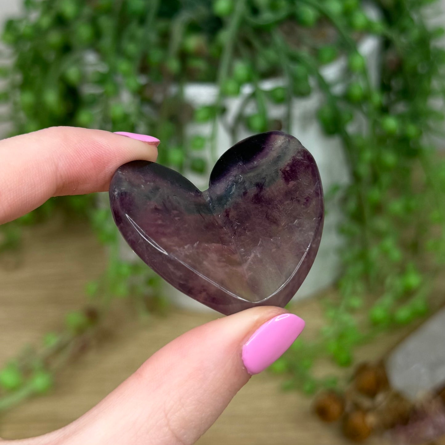 Rainbow Fluorite 3D Heart (Z527)