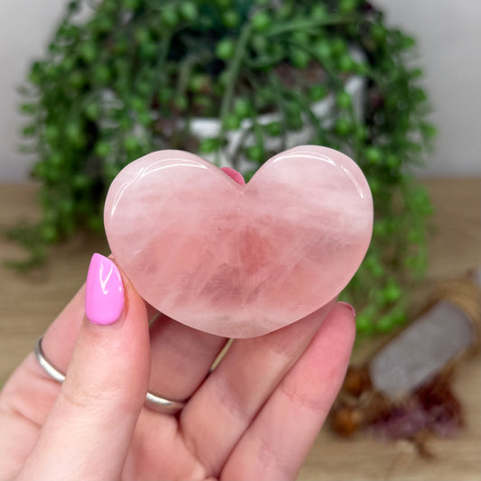 Rose Quartz 3D Heart (Z531)