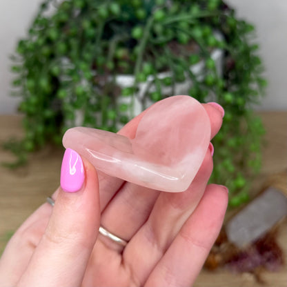 Rose Quartz 3D Heart (Z531)