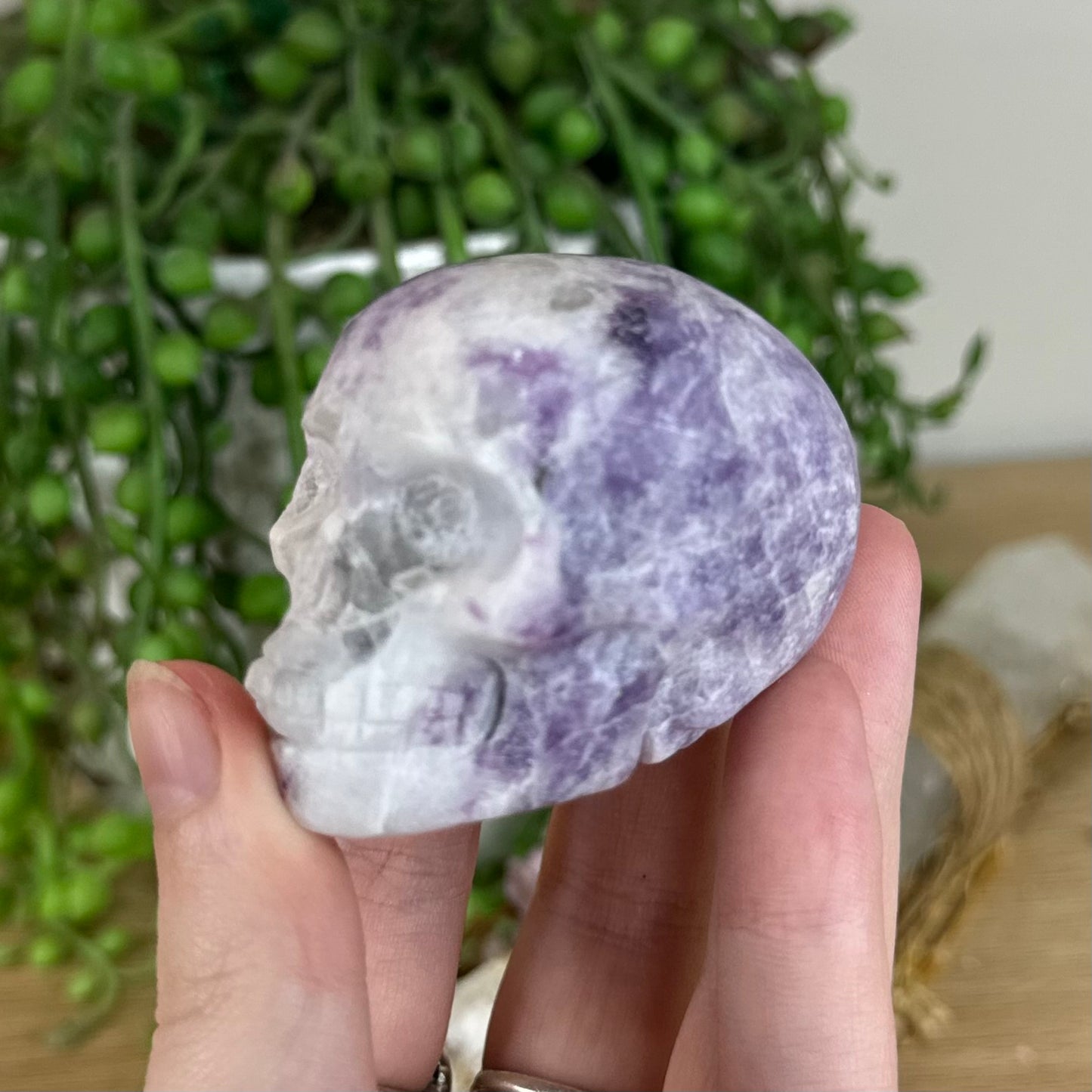 Lepidolite Skull (P142)