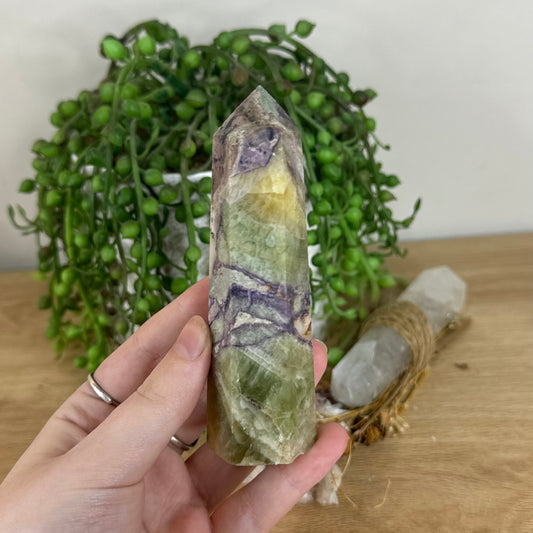 Rainbow Fluorite Point (P203)