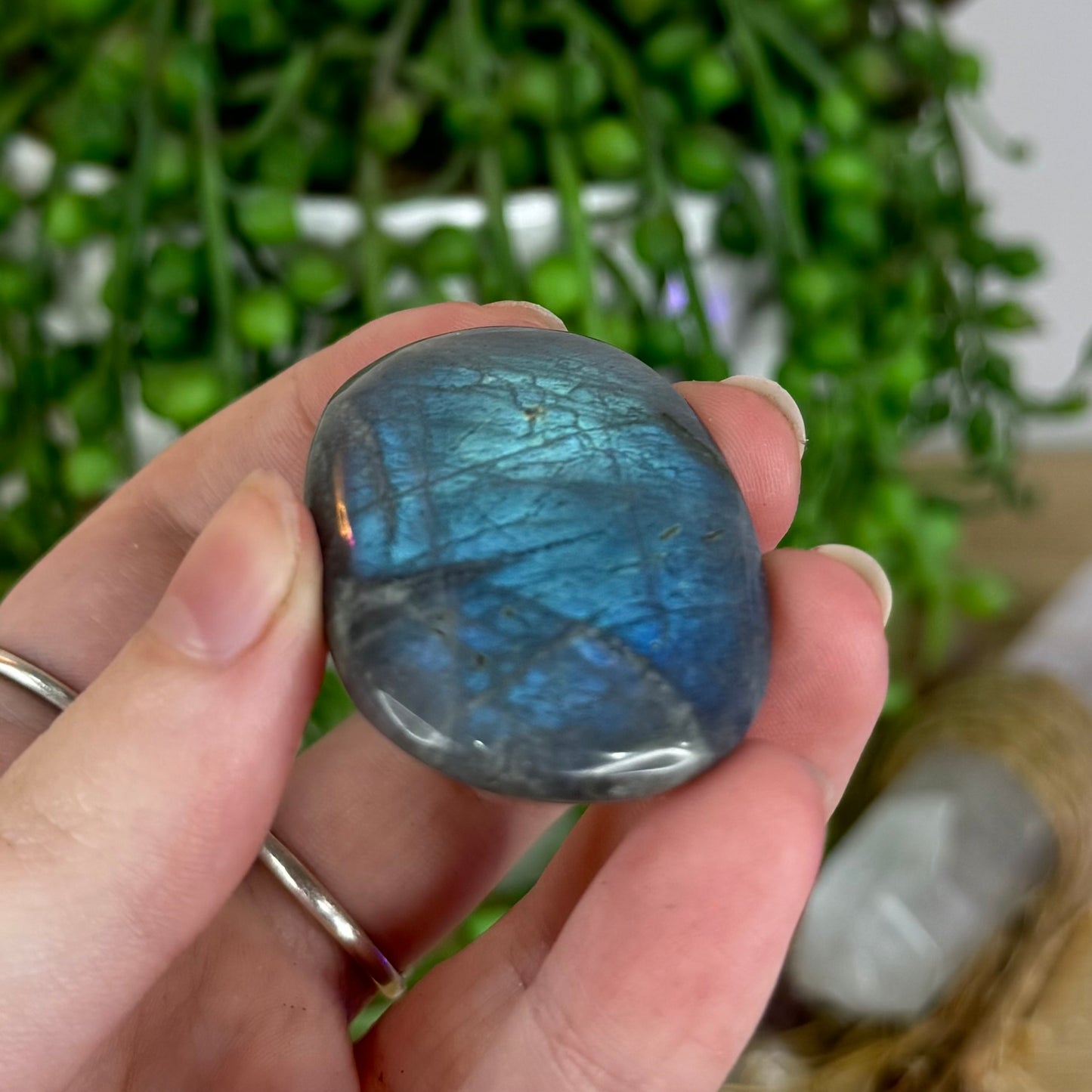 Labradorite Palm Stone (P189)