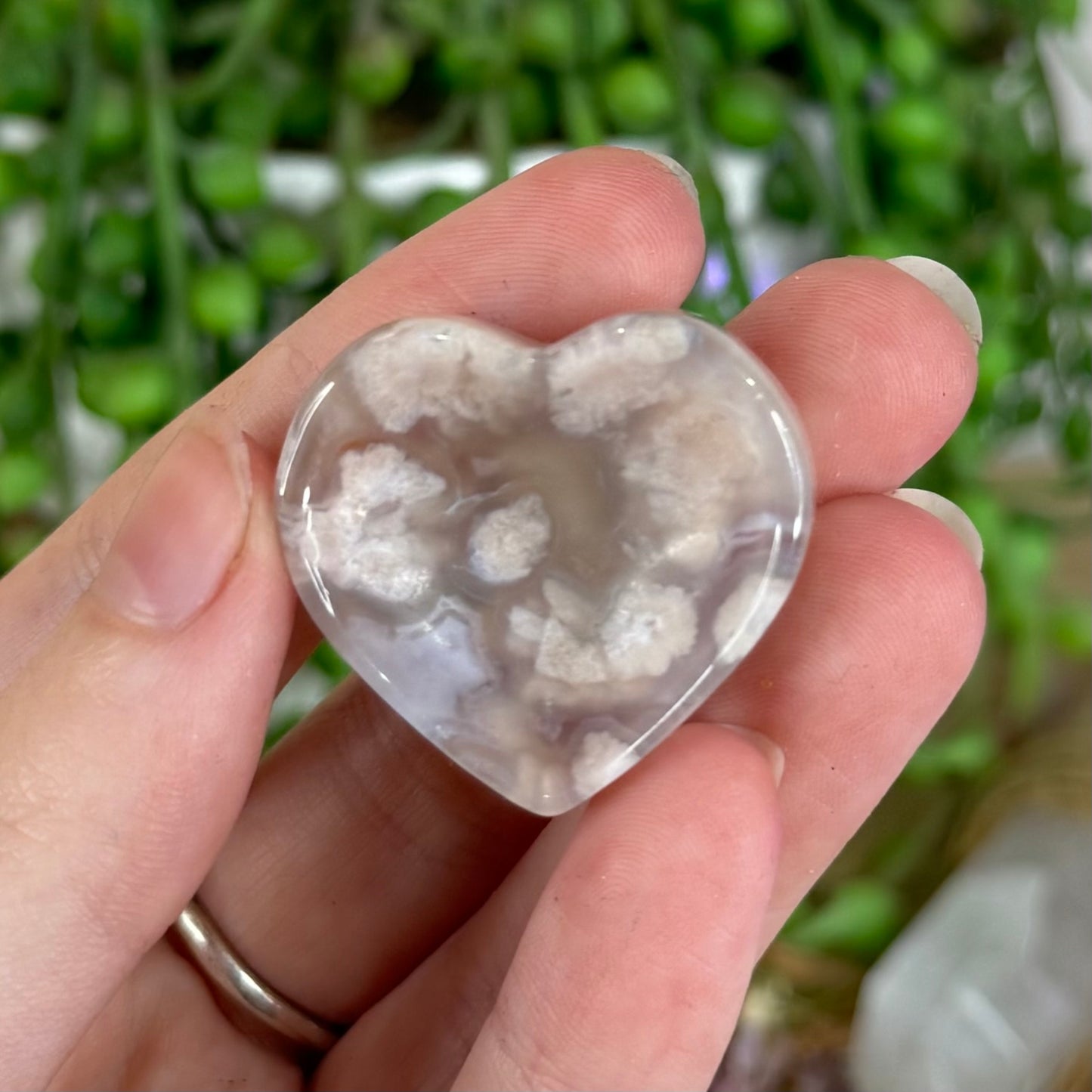 Flower Agate Mini Heart Bowl (P183)