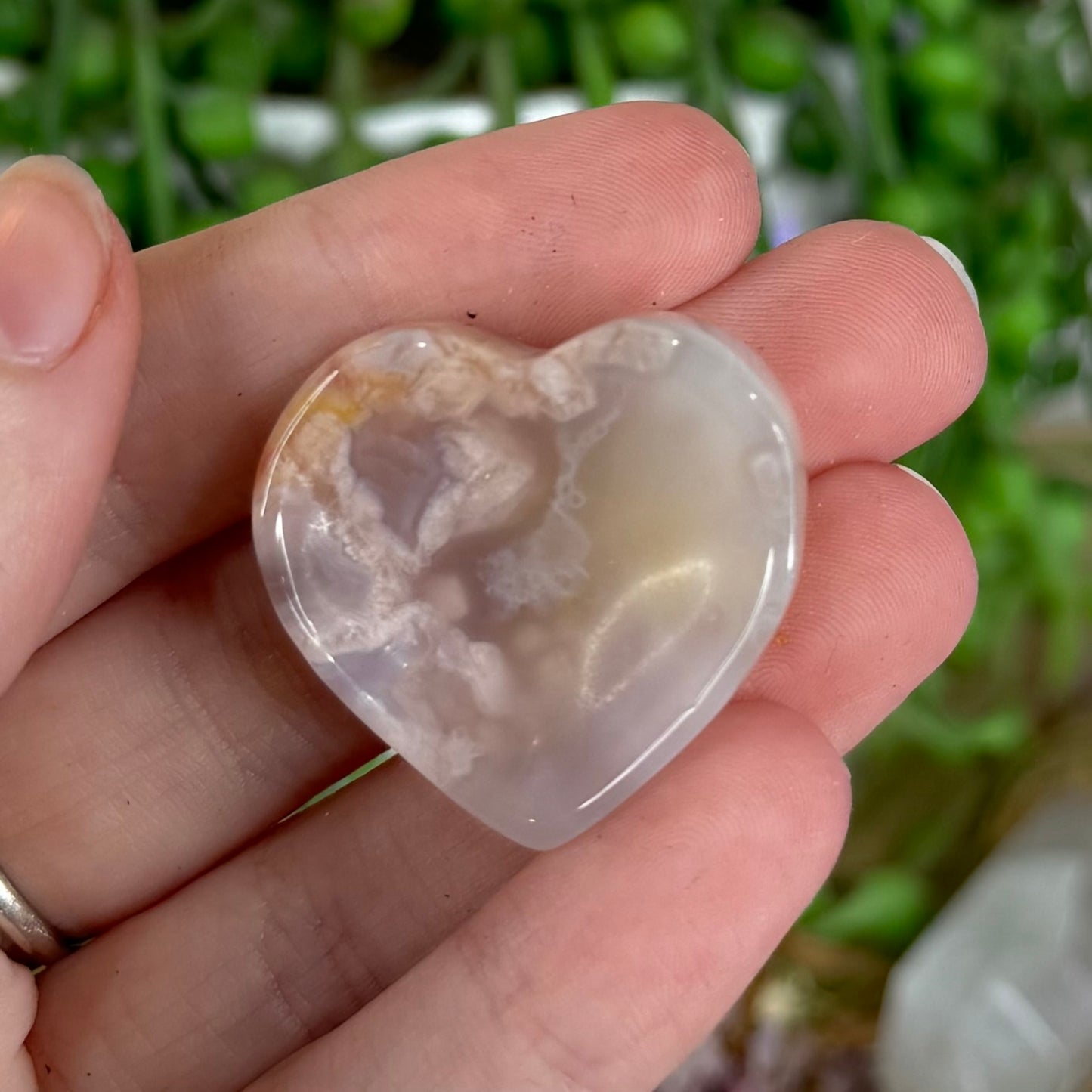 Flower Agate Mini Heart Bowl (P185)